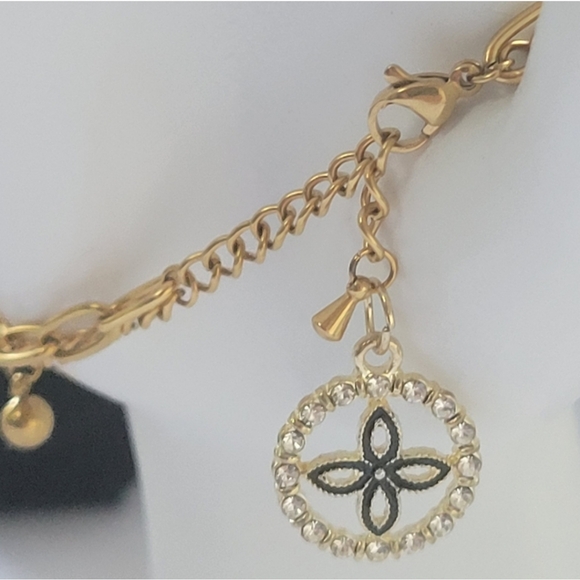 Louis Vuitton zipper pull on unbranded charm bracelet New - Picture 6 of 7